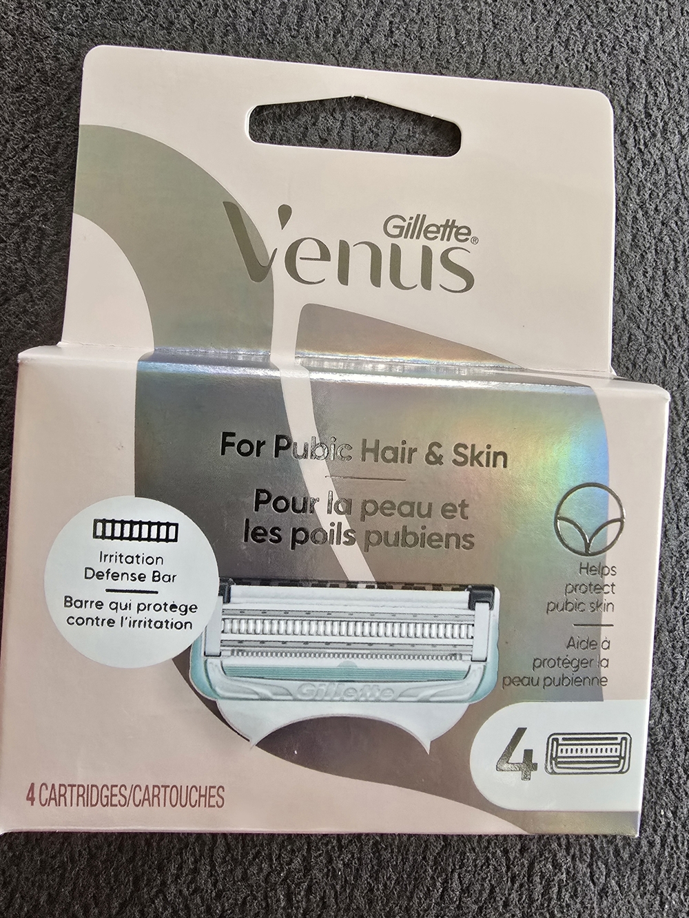 Gillette Venus For Pubic Hair & Skin Cartridges - 4 New in Sealed Box